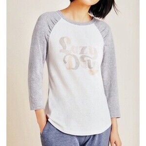 Anthropologie Size XS‎ Retro Baseball Shirt "Lazy Day" NWT